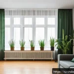 실내 공기질 개선을 위한 팁 - A cozy modern Russian apartment interior during early morning with windows wide open for 10-15 minut...
