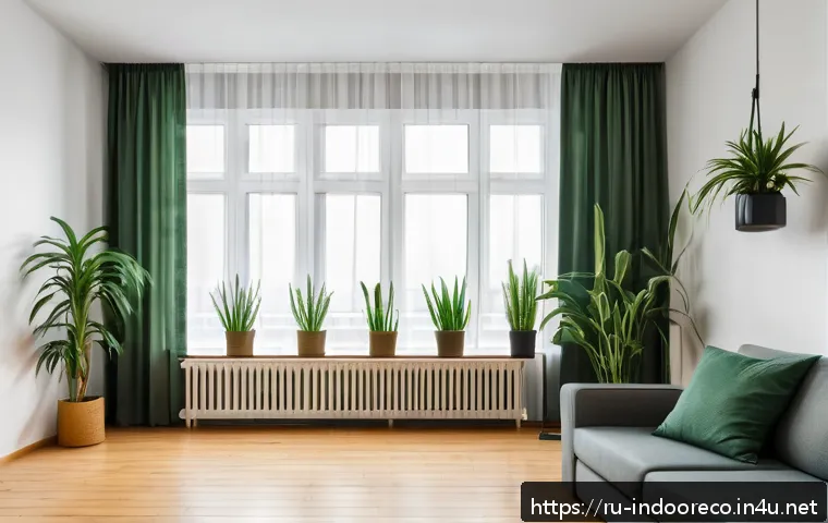 실내 공기질 개선을 위한 팁 - A cozy modern Russian apartment interior during early morning with windows wide open for 10-15 minut...